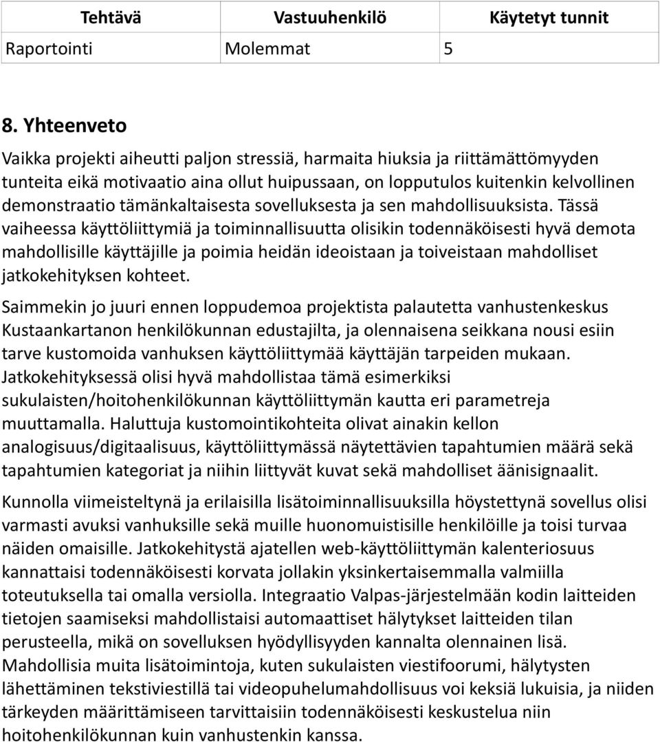 tämänkaltaisesta sovelluksesta ja sen mahdollisuuksista.