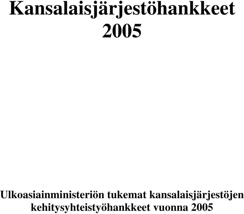 tukemat kansalaisjärjestöjen