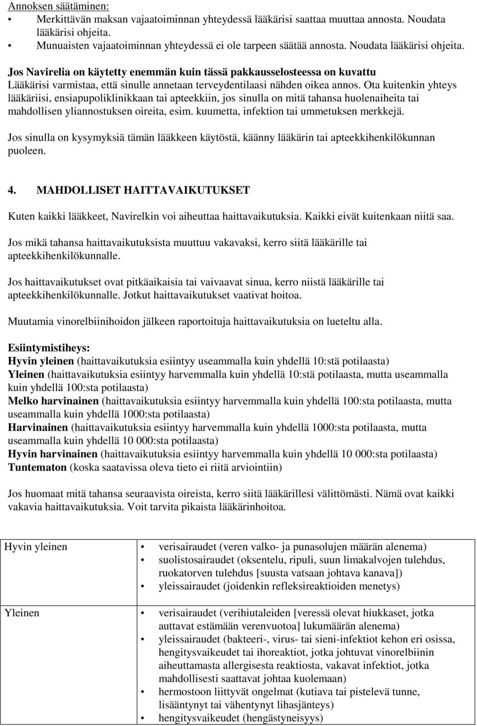 Ota kuitenkin yhteys lääkäriisi, ensiapupoliklinikkaan tai apteekkiin, jos sinulla on mitä tahansa huolenaiheita tai mahdollisen yliannostuksen oireita, esim.