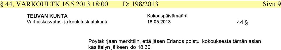 koulutuslautakunta 16.05.