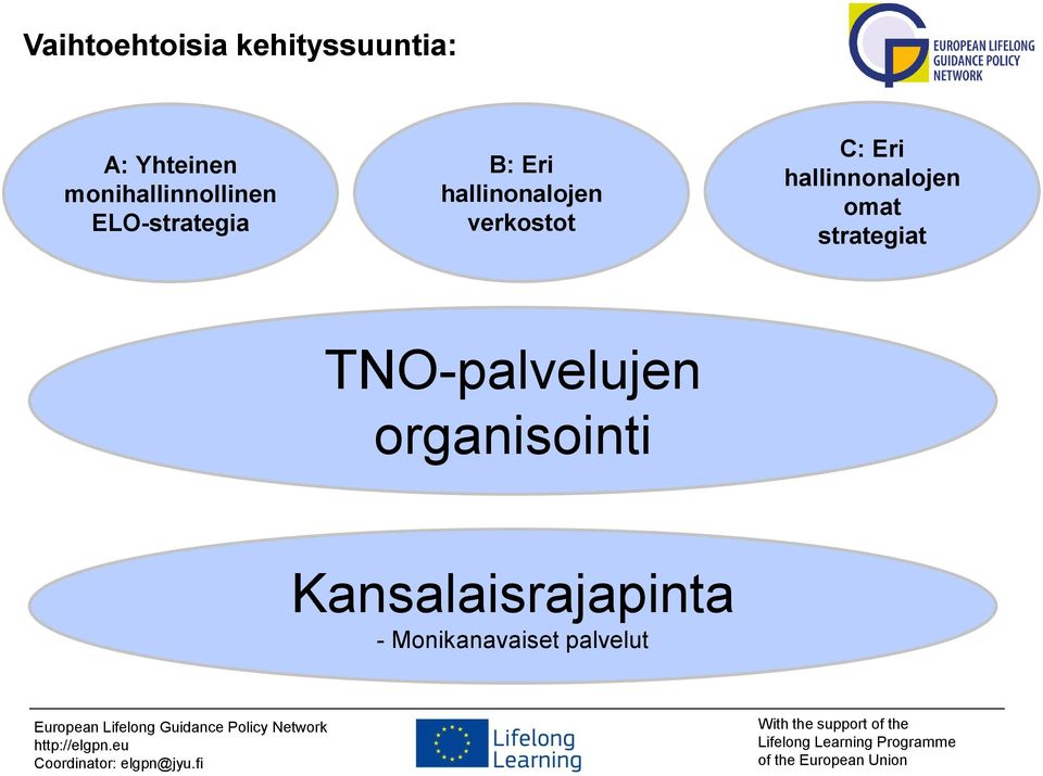 verkostot C: Eri hallinnonalojen omat strategiat