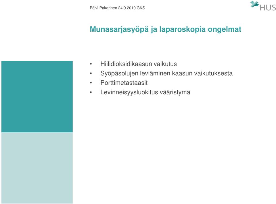 Syöpäsolujen leviäminen kaasun