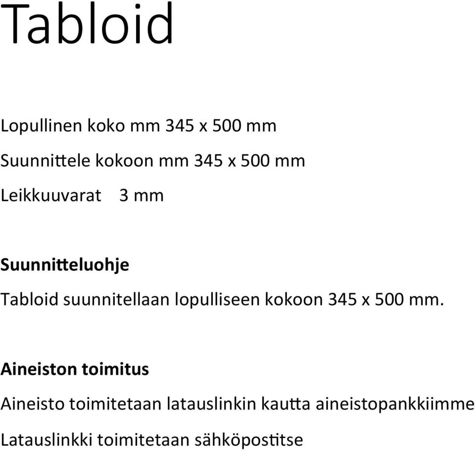 Leikkuuvarat 3 mm Tabloid