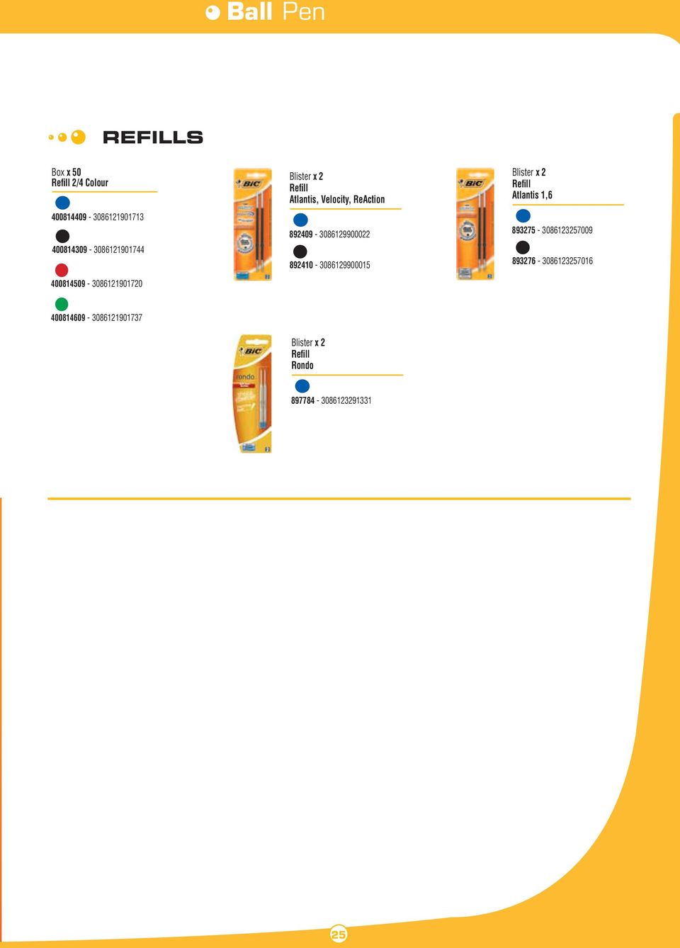 ReAction 892409-3086129900022 892410-3086129900015 Blister x 2 Refill Atlantis 1,6