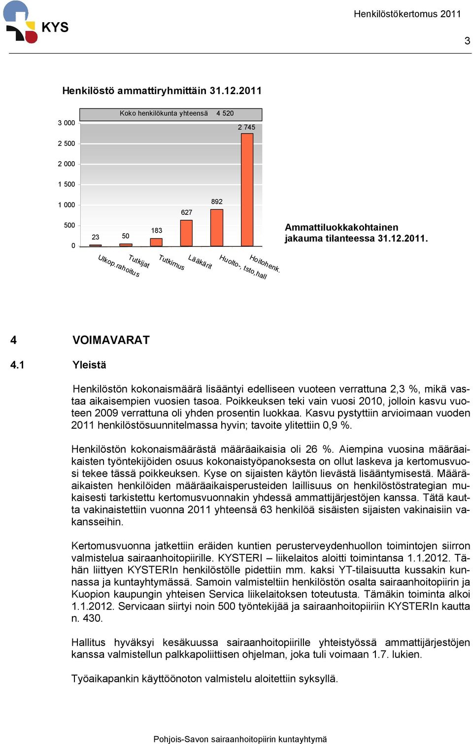 Poikkeuksen teki vain vuosi, jolloin kasvu vuoteen verrattuna oli yhden prosentin luokkaa. Kasvu pystyttiin arvioimaan vuoden henkilöstösuunnitelmassa hyvin; tavoite ylitettiin 0,9 %.