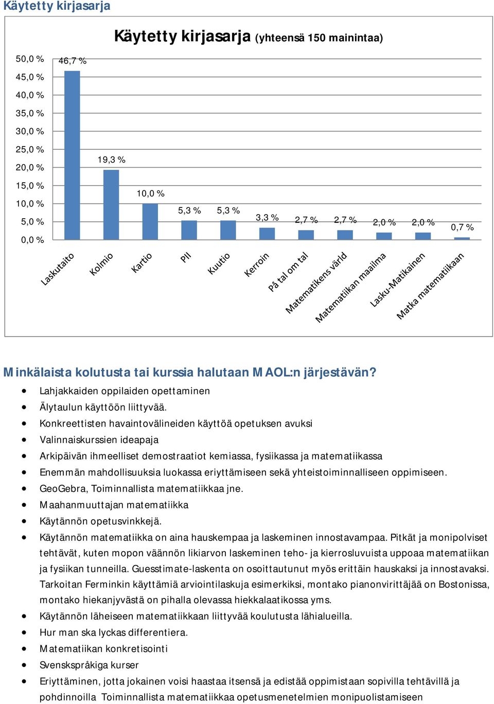 Konkreettisten havaintovälineiden käyttöä opetuksen avuksi Valinnaiskurssien ideapaja Arkipäivän ihmeelliset demostraatiot kemiassa, fysiikassa ja matematiikassa Enemmän mahdollisuuksia luokassa