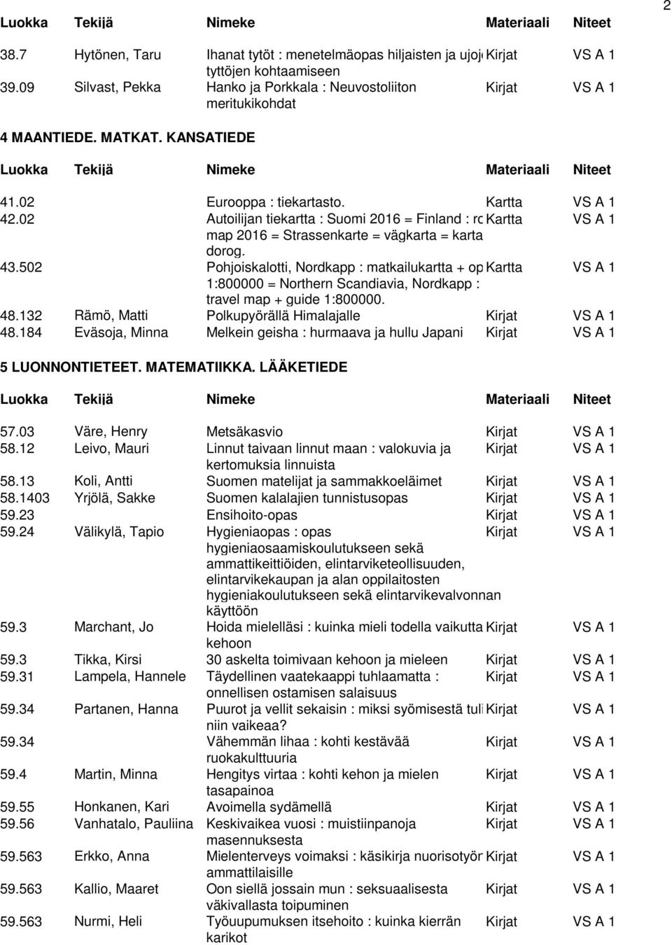 02 Autoilijan tiekartta : Suomi 2016 = Finland : road Kartta VS A 1 map 2016 = Strassenkarte = vägkarta = karta dorog. 43.