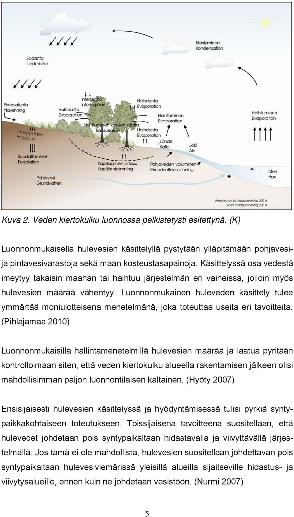 Luonnonmukainen huleveden käsittely tulee ymmärtää moniulotteisena menetelmänä, joka toteuttaa useita eri tavoitteita.