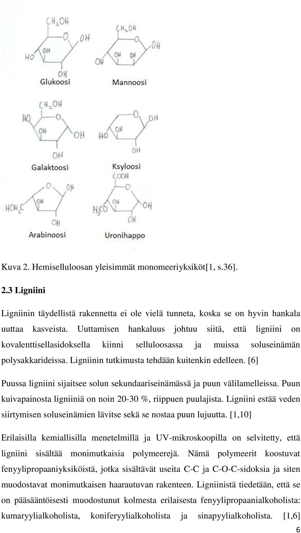 [6] Puussa ligniini sijaitsee solun sekundaariseinämässä ja puun välilamelleissa. Puun kuivapainosta ligniiniä on noin 20-30 %, riippuen puulajista.