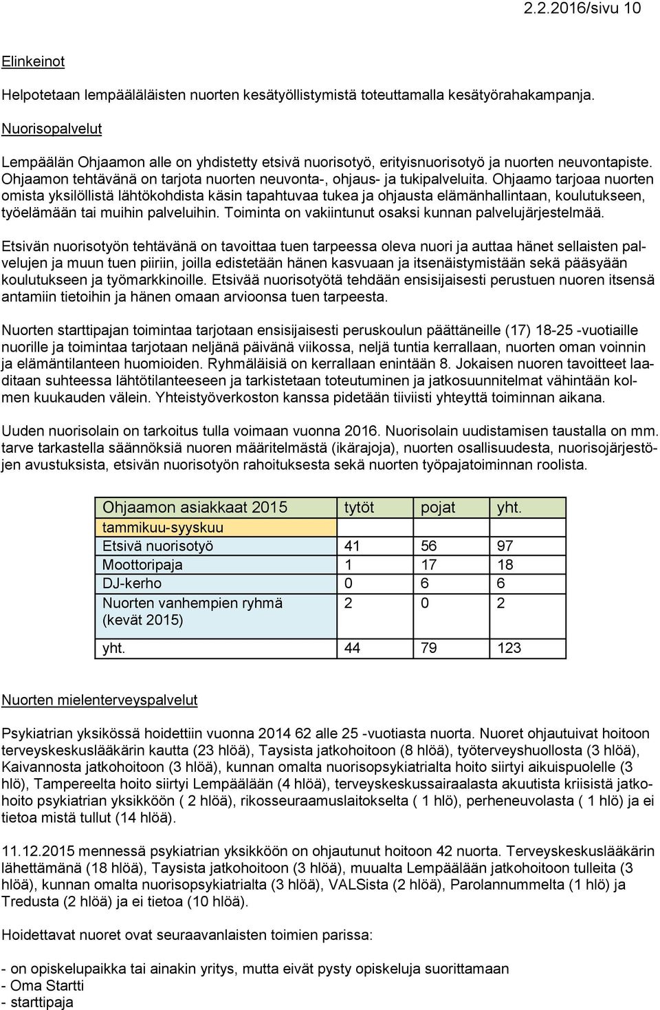 Ohjaamo tarjoaa nuorten omista yksilöllistä lähtökohdista käsin tapahtuvaa tukea ja ohjausta elämänhallintaan, koulutukseen, työelämään tai muihin palveluihin.