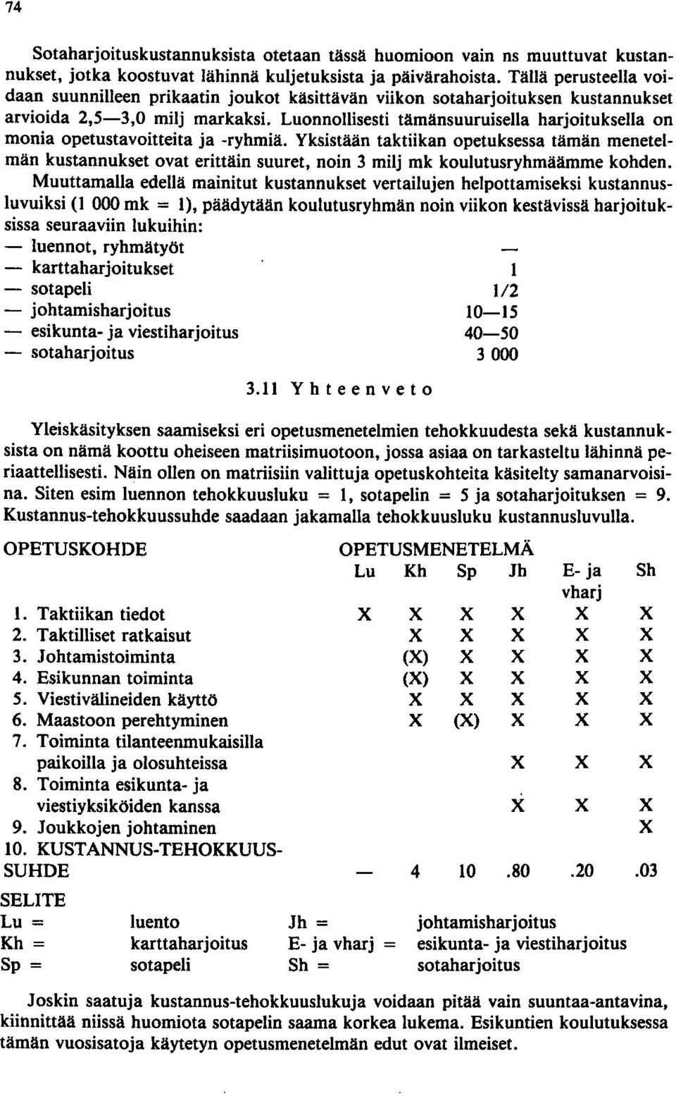 Luonnollisesti tämänsuuruisella harjoituksella on monia opetustavoitteita ja -ryhmiä.