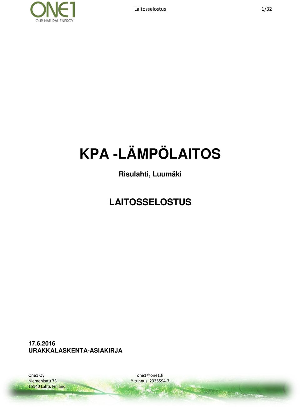 Luumäki LAITOSSELOSTUS 17.