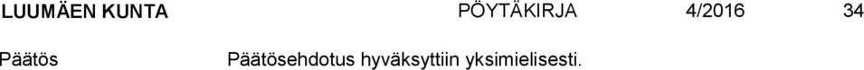 Päätös Päätösehdotus