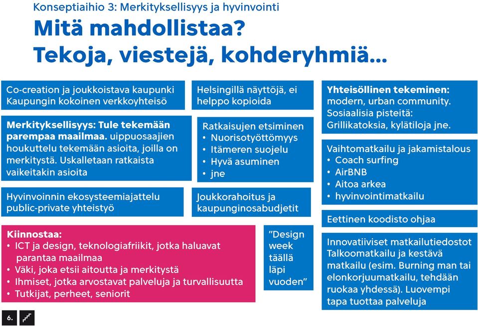 uippuosaajien houkuttelu tekemään asioita, joilla on merkitystä.