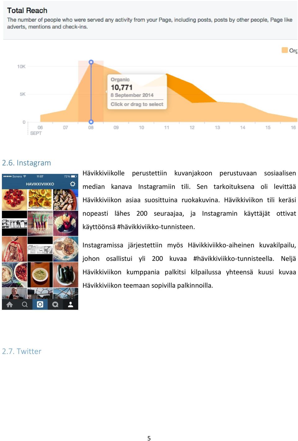 Hävikkiviikon tili keräsi nopeasti lähes 200 seuraajaa, ja Instagramin käyttäjät ottivat käyttöönsä #hävikkiviikko-tunnisteen.