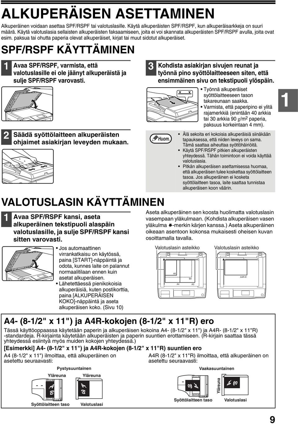 paksua tai ohutta paperia olevat alkuperäiset, kirjat tai muut sidotut alkuperäiset.