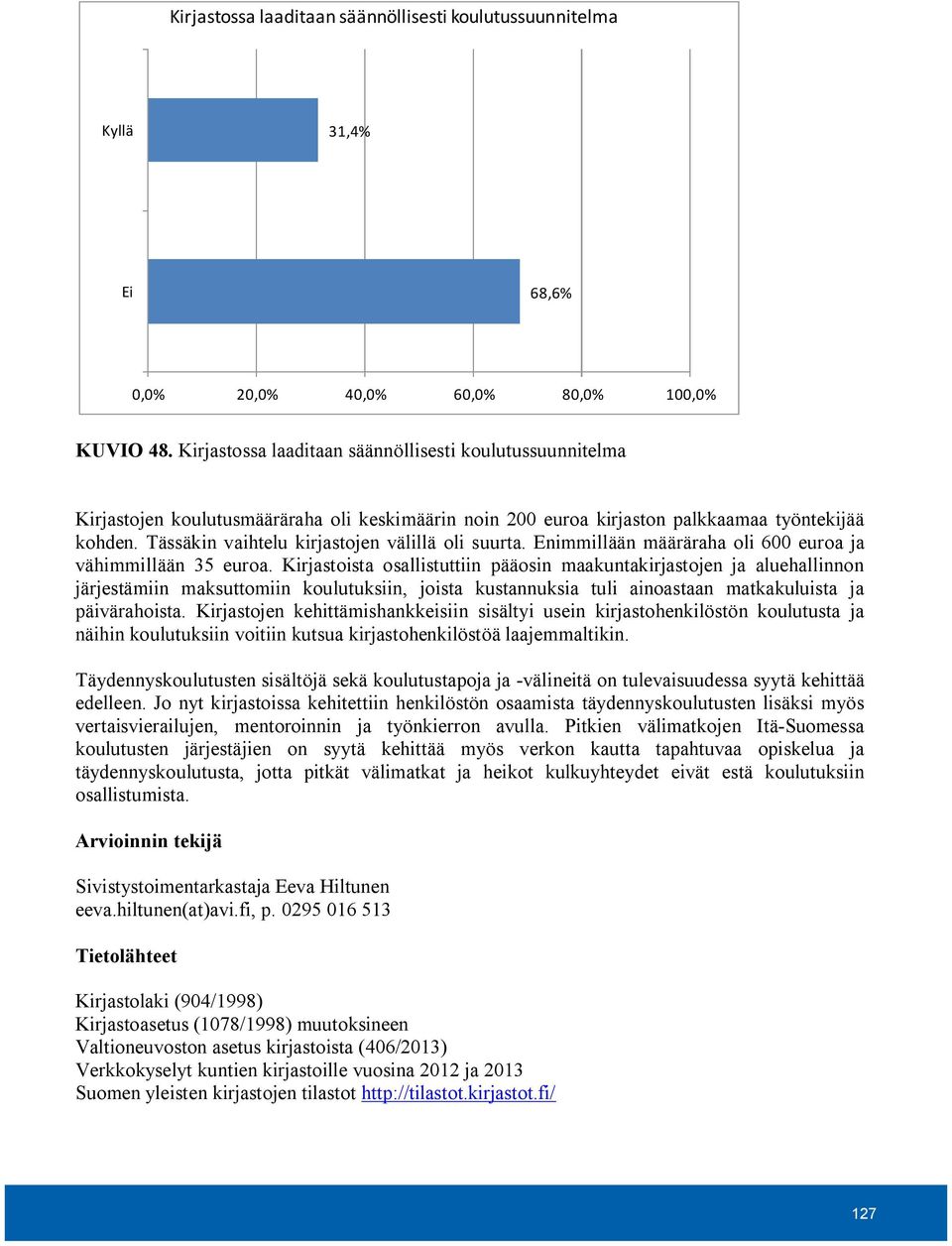 Tässäkin vaihtelu kirjastojen välillä oli suurta. Enimmillään määräraha oli 600 euroa ja vähimmillään 35 euroa.