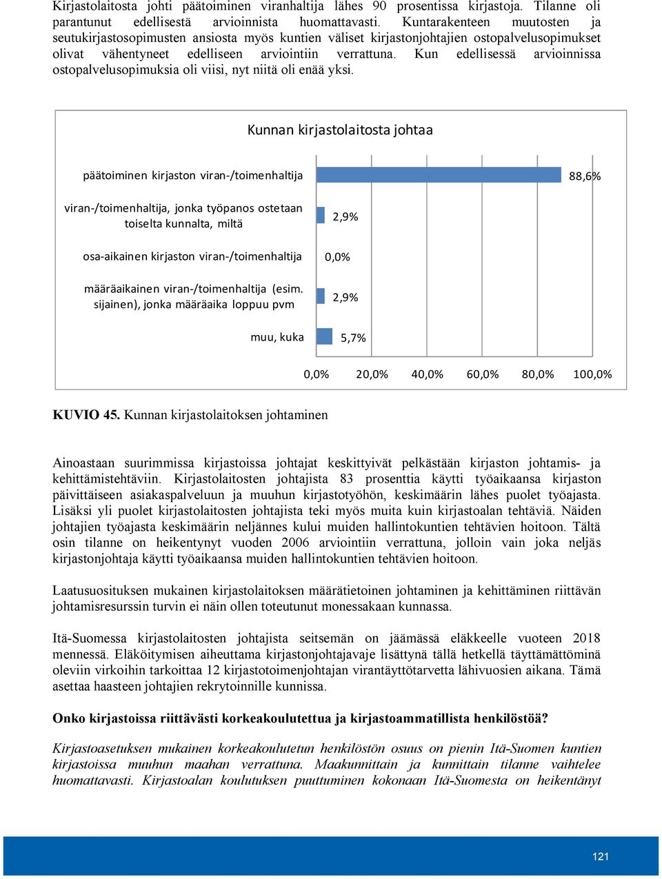 Kun edellisessä arvioinnissa ostopalvelusopimuksia oli viisi, nyt niitä oli enää yksi.