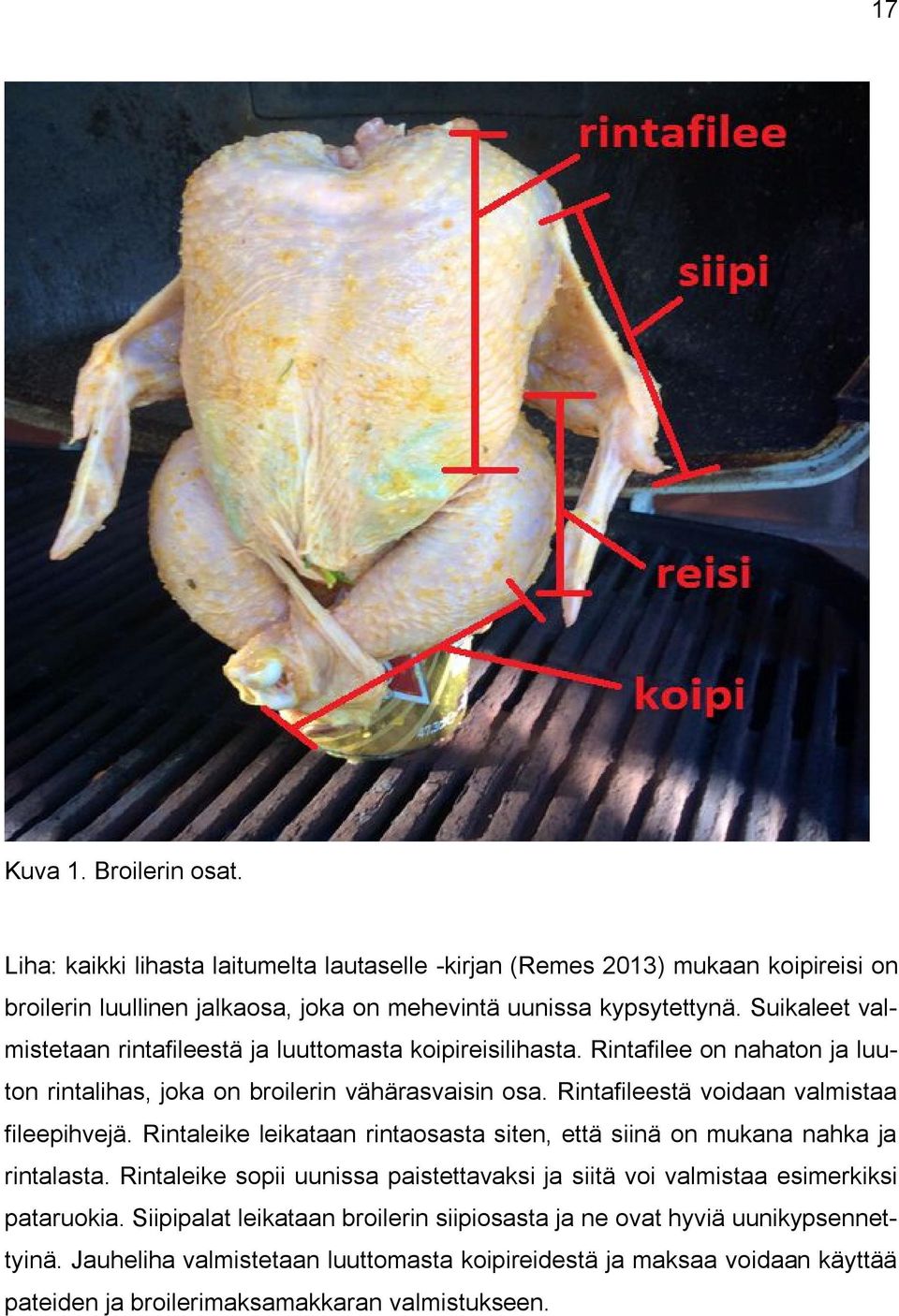 Rintafileestä voidaan valmistaa fileepihvejä. Rintaleike leikataan rintaosasta siten, että siinä on mukana nahka ja rintalasta.