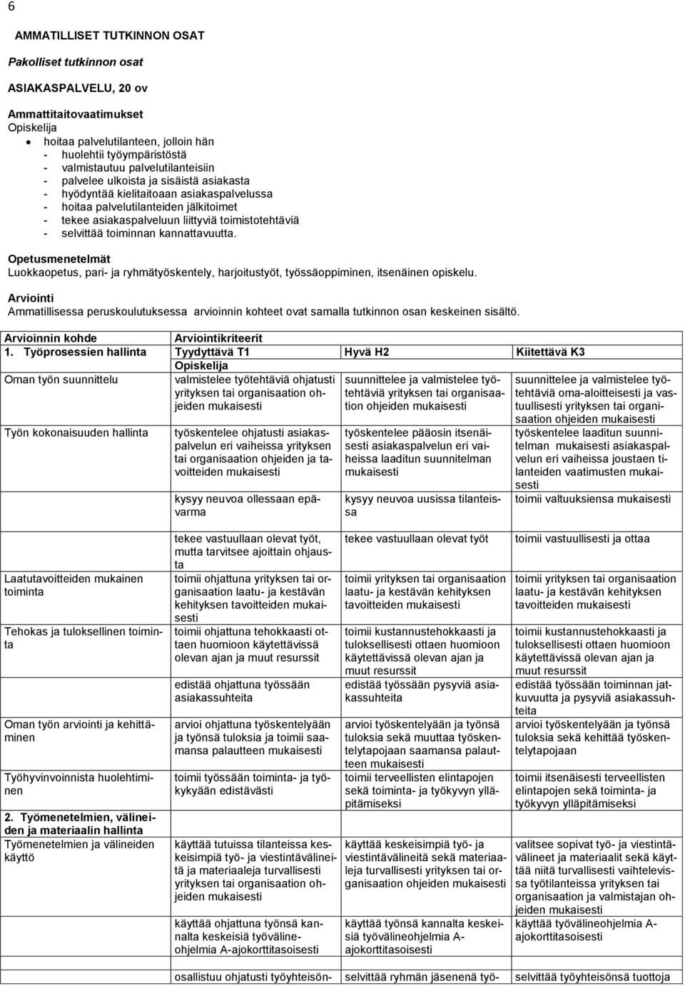 selvittää toiminnan kannattavuutta. Luokkaopetus, pari- ja ryhmätyöskentely, harjoitustyöt, työssäoppiminen, itsenäinen opiskelu.