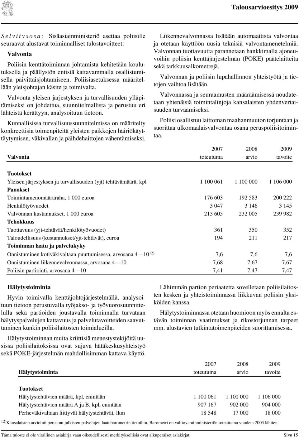 Valvonta yleisen järjestyksen ja turvallisuuden ylläpitämiseksi on johdettua, suunnitelmallista ja perustuu eri lähteistä kerättyyn, analysoituun tietoon.