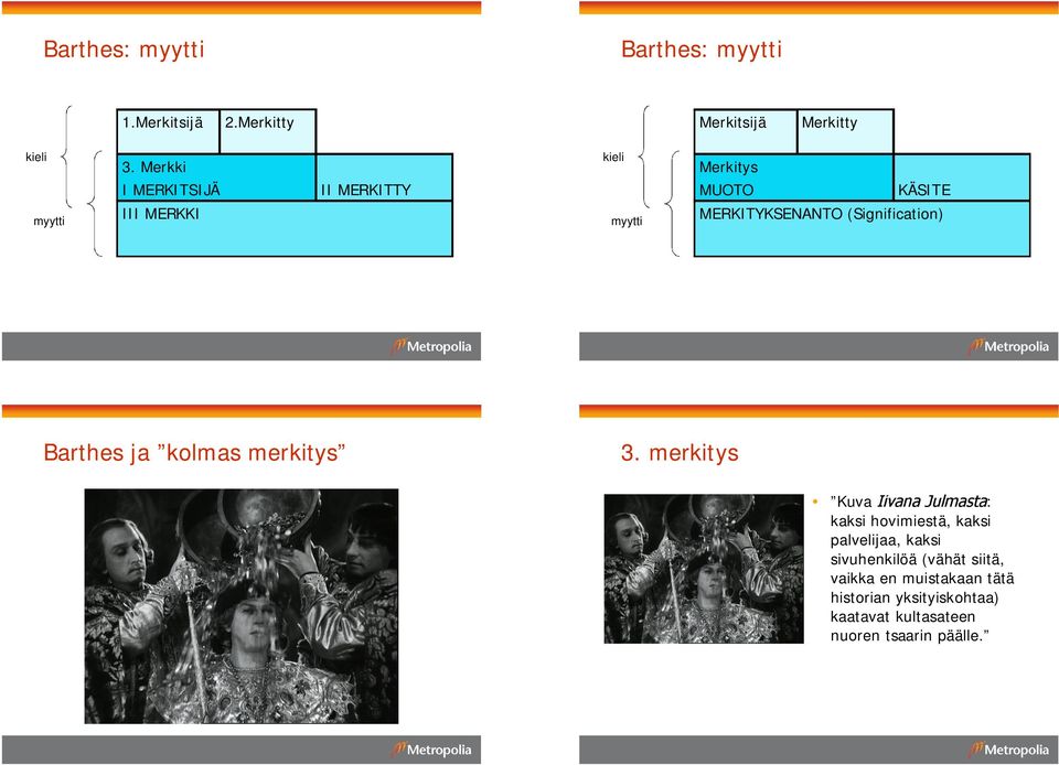 (Signification) Barthes ja kolmas merkitys 3.