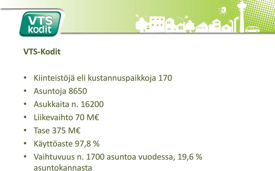 16200 Liikevaihto 70 M Tase 375 M Käyttöaste