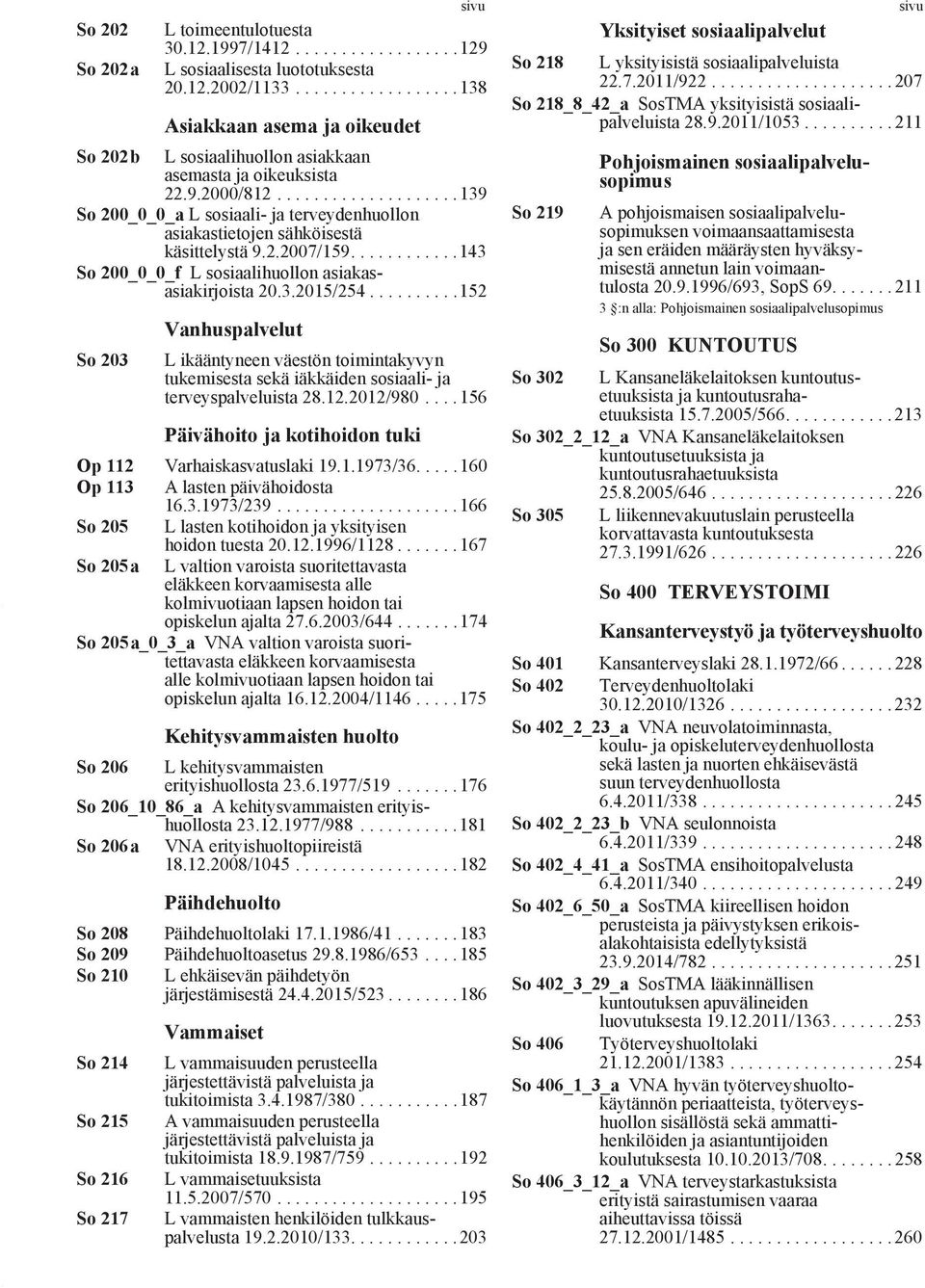 ...................139 So 200_0_0_a L sosiaali- ja terveydenhuollon asiakastietojen sähköisestä käsittelystä 9.2.2007/159............143 So 200_0_0_f L sosiaalihuollon asiakasasiakirjoista 20.3.2015/254.