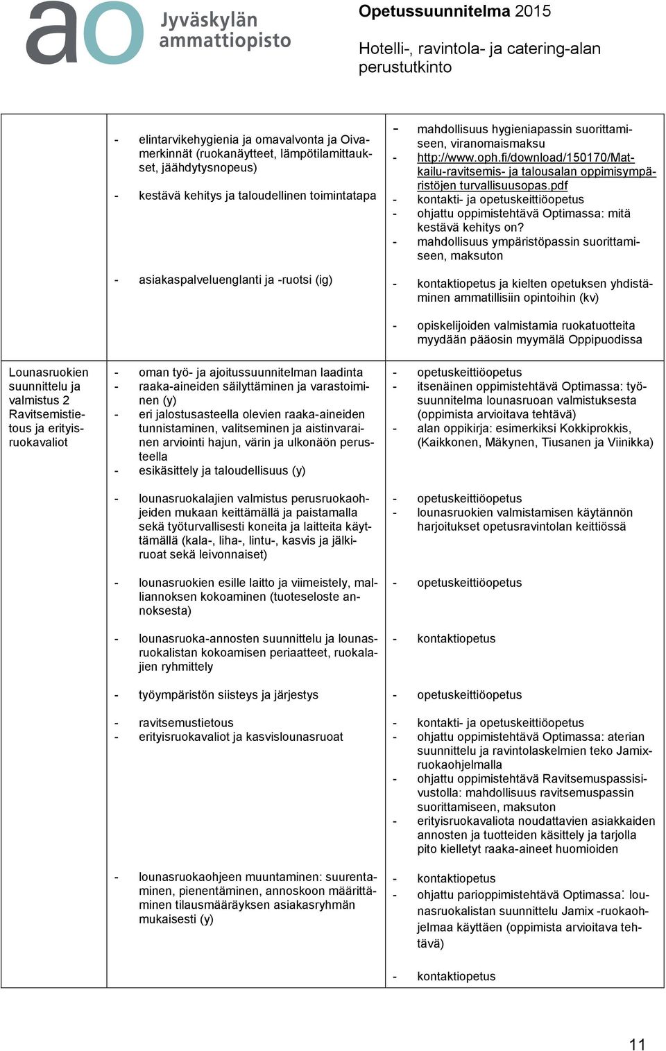 pdf - kontakti- ja opetuskeittiöopetus - ohjattu oppimistehtävä Optimassa: mitä kestävä kehitys on?