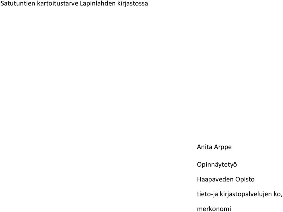 Arppe Opinnäytetyö Haapaveden