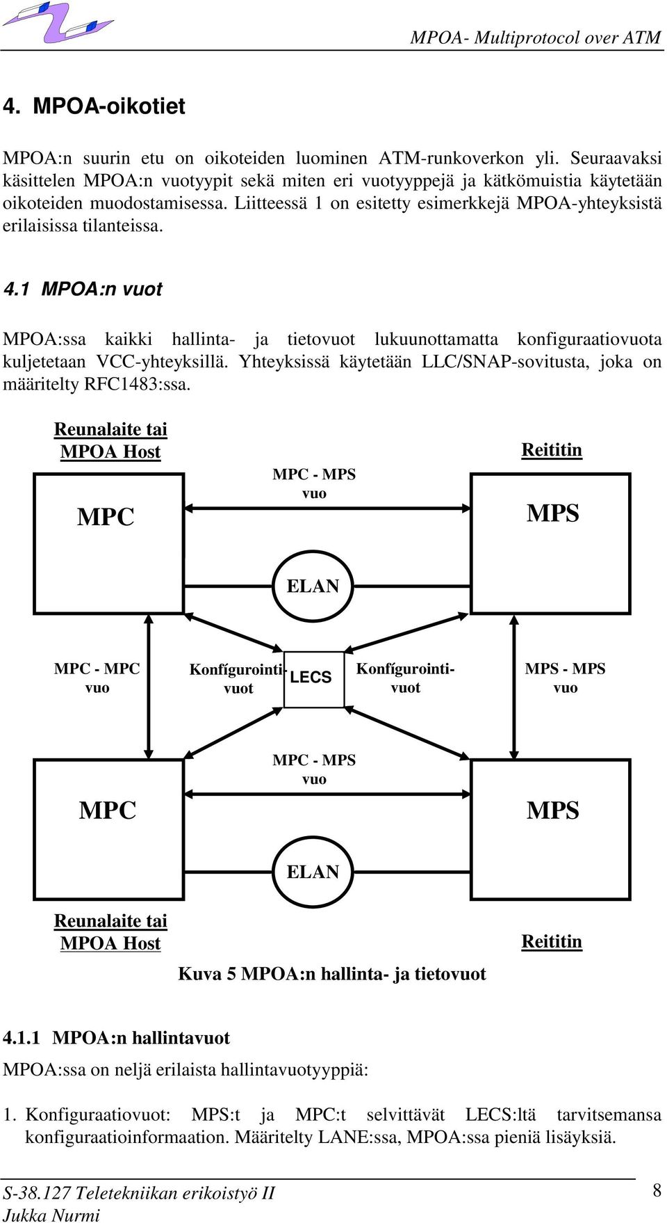 Yhteyksissä käytetään LLC/SNAP-sovitusta, joka on määritelty RFC1483:ssa.