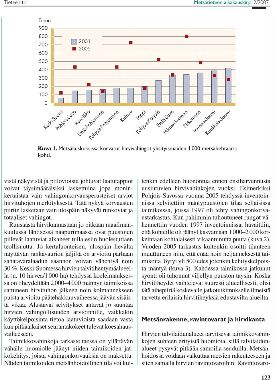 vistä näkyvistä ja piilovioista johtuvat laatutappiot voivat täysimääräisiksi laskettuina jopa moninkertaistaa vain vahingonkorvausperusteiset arviot hirvituhojen merkityksestä.