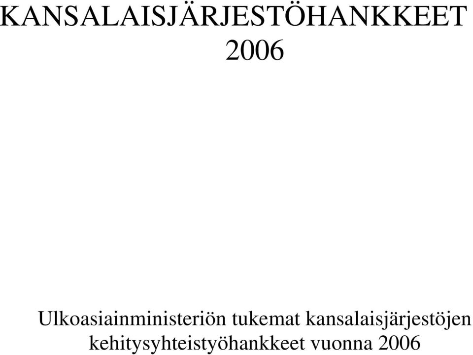 tukemat kansalaisjärjestöjen