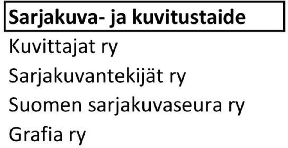 ry Sarjakuvantekijät ry