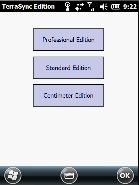 Liite 2 5(41) Tämän jälkeen esille tulee valikko, jossa on mahdollista valita Professional Edition, Standard Edition ja Centimeter Edition, valitaan Professional Edition (Kuva 3).