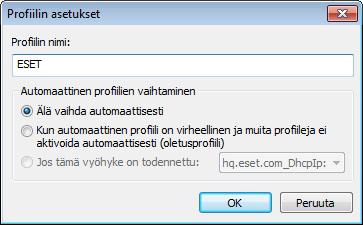 4.2.2 Palomuuriprofiiit Profiileilla voit hallita tuotteen ESET Smart Security henkilökohtaisen palomuurin toimintaa.