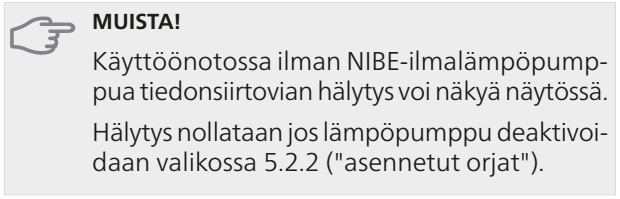 3. Noudata aloitusoppaan ohjeita SMO 20:n näytössä tai käynnistä aloitusopas valikossa 5.7.