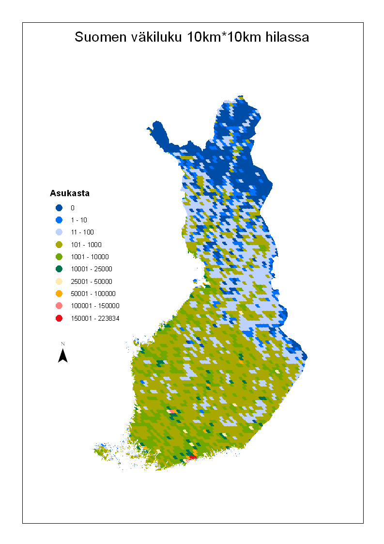 Suomen väestöpainotettu lämmitystarveluku Lämmitystarveluku kasvaa etelästä pohjoiseen, mutta Suomen lämmitystarveluvussa painopiste on etelän tiheissä asutuskeskuksissa Väestöpainotettu