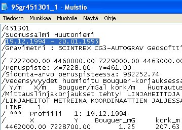 Ensimmäinen ikkuna on samanlainen kaikille menetelmille.