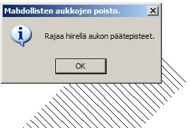 45 Kun olet kiertänyt koko alueen ja olet lähtönurkassa, merkkaa se ensiksi ja sitten hiiren oikean napin painalluksella avautuu popup menu, josta valitset Done (kuva 89).