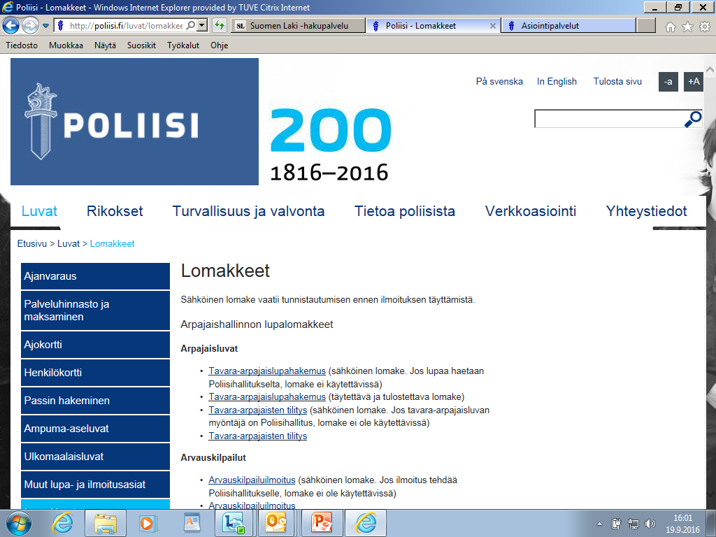 PDF lomakkeet