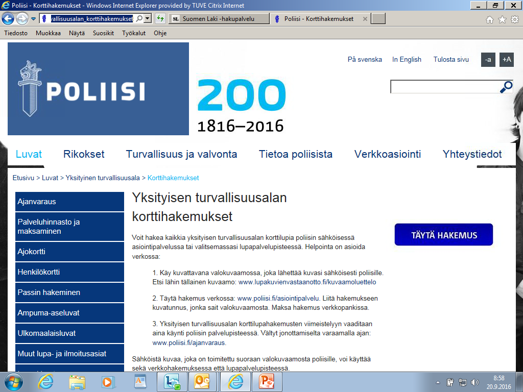 Yksityisen turvallisuusalan