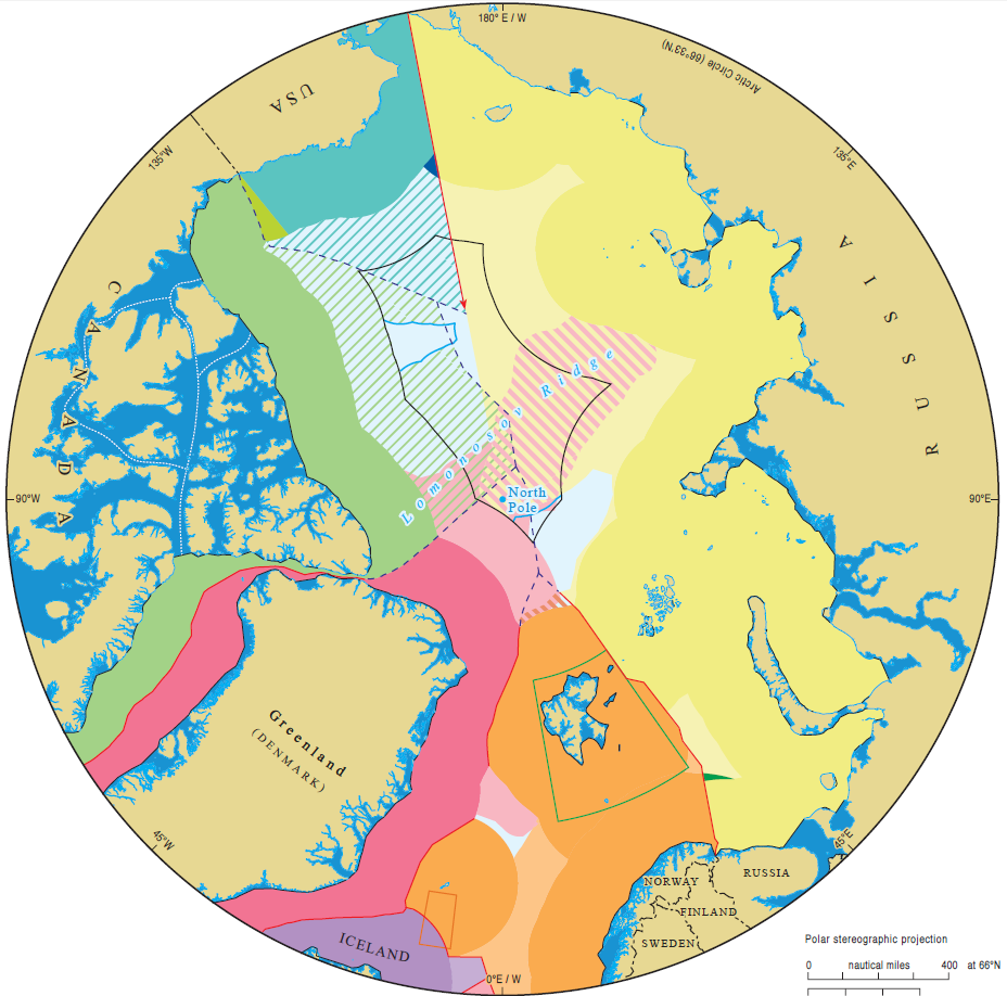 Arktiset merialueet (ja niitä koskevat aluevaatimukset)