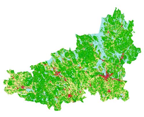 2006 luokitus, Tarkkuus 25 x 25 m 5,6 % 18,2 % 49,8 % 10,2 % 16,2 % 1,8 % 16,0 % 4,0 % 6,1 %