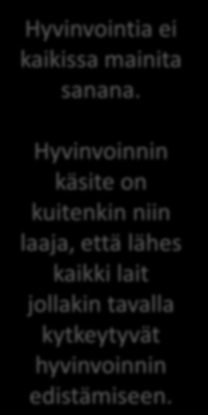 Suomen perustuslaki Kuntalaki Maankäyttö- ja rakennuslaki Ympäristönsuojelulaki Laki ympäristövaikutusten arviointimenettelystä Laki kuntien ympäristönsuojelun hallinnosta Jätelaki Kemikaalilaki