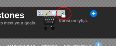 Elisa Oyj 30/38 Siellä on asetus elementtien tasaukselle eli onko elementit esim. vasemmassa reunassa tai keskitettynä alueelle.