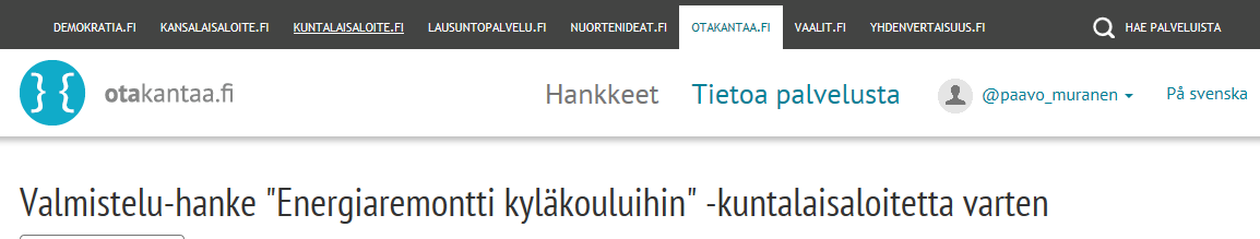 Otakantaa.fi - Vihti edelläkävijäksi?