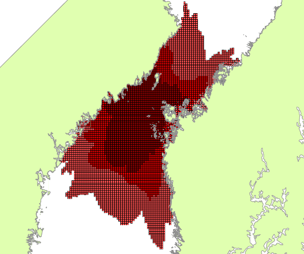 15.9.2015 Scenario 1. Open water oil drift Merenkurkku - Kvarken Lat 20.45 Long 63.28 Kokkola lighthouse Lat 22.