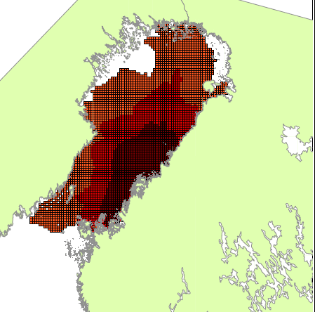 15.9.2015 Scenario 2 open water oil drift Kokkola Lighthouse Lat 22.87 Long 64.