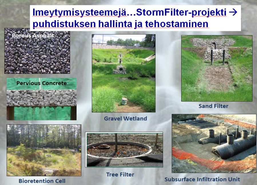 StormFilter-projekti Water Quality - Reinventing Stormwater Infiltration and Filtration to Enhance Urban Water Supplies Although engineered infiltration systems have